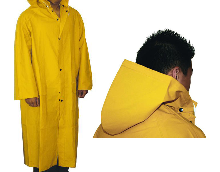 2-Piece Rain Coats w/ Detachable Hood - 14 Mil - Size: Large