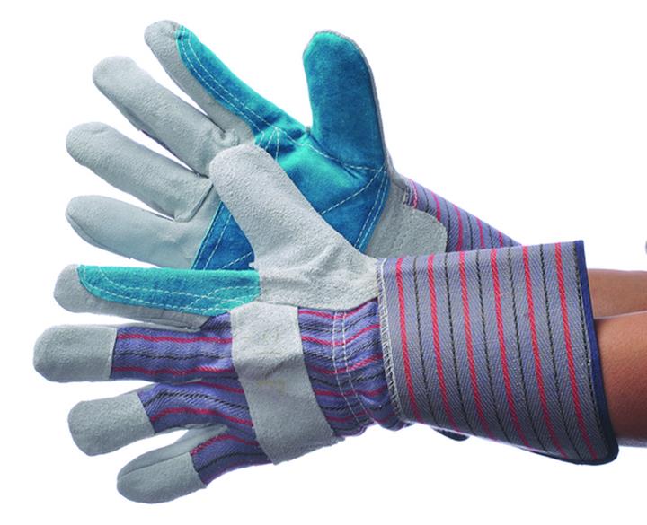 Premium Grade Shoulder Leather Double Palm Gloves - Size: Large