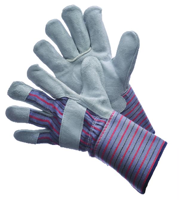 Shoulder Split Leather Palm  Gloves w/ High Desity Gauntlet Cuff - Size: Large