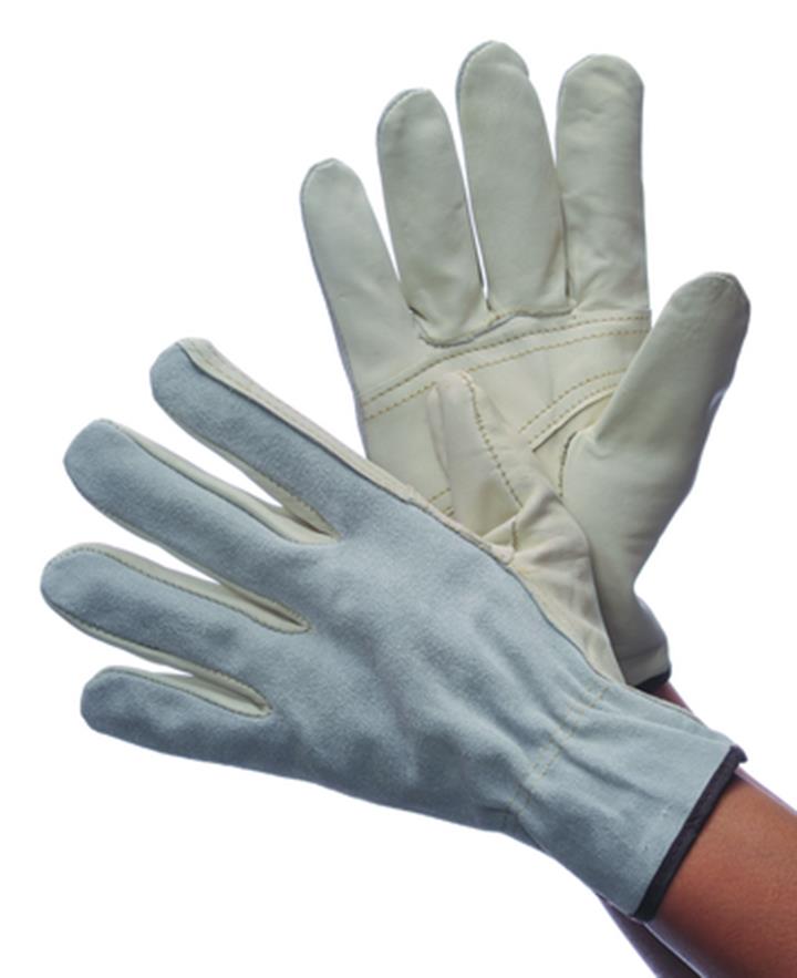 Grain Cowhide Leather Driver Gloves w/ Straight Thumb & Split Back - Size: XL