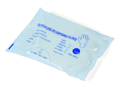 Cast Polyethelene Disposable Gloves - Size: Medium
