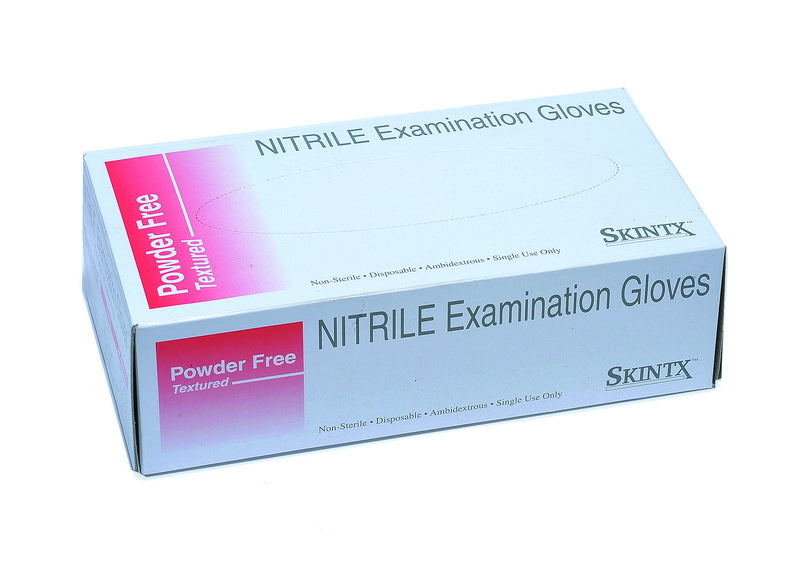 Medical Grade Powder Free Disposable Nitrile Gloves - Skintx - Size: Medium