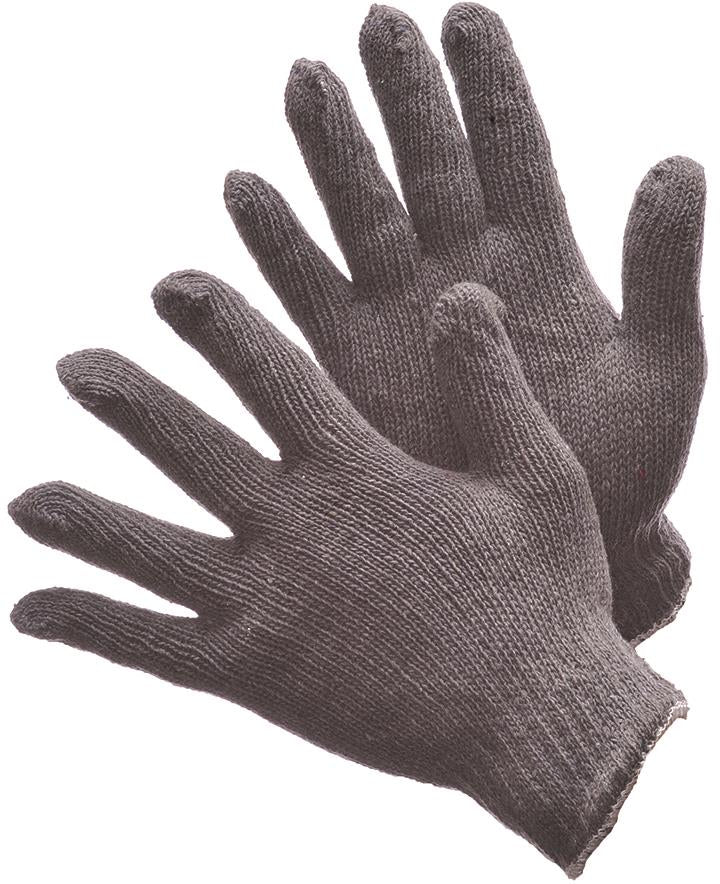 500g (Light Weight) String Knit Cotton/Polyester Gloves - Grey - Size: Small