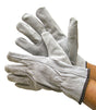 Split Cowhide Suede Leather Driver Gloves w/ Keystone Thumb - Grey - Size: Medium