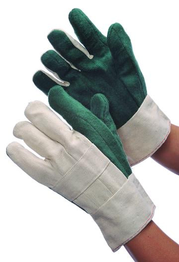 30 oz. Green Nap-Out Canvas Hot Mill Gloves - Size: Men's