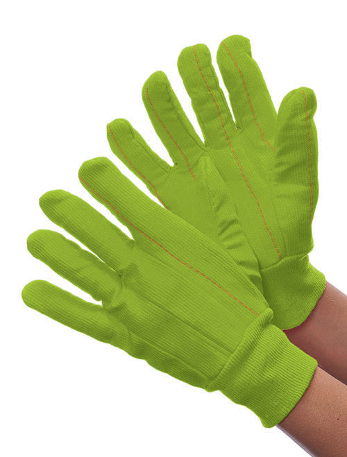 20 oz. High-Viz Standard Feature Hot Mill Gloves - Green - Size: Men's