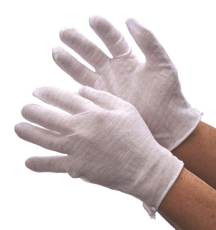 Light Weight Cotton/Polyester Lisle Inspection Gloves - Size: Small