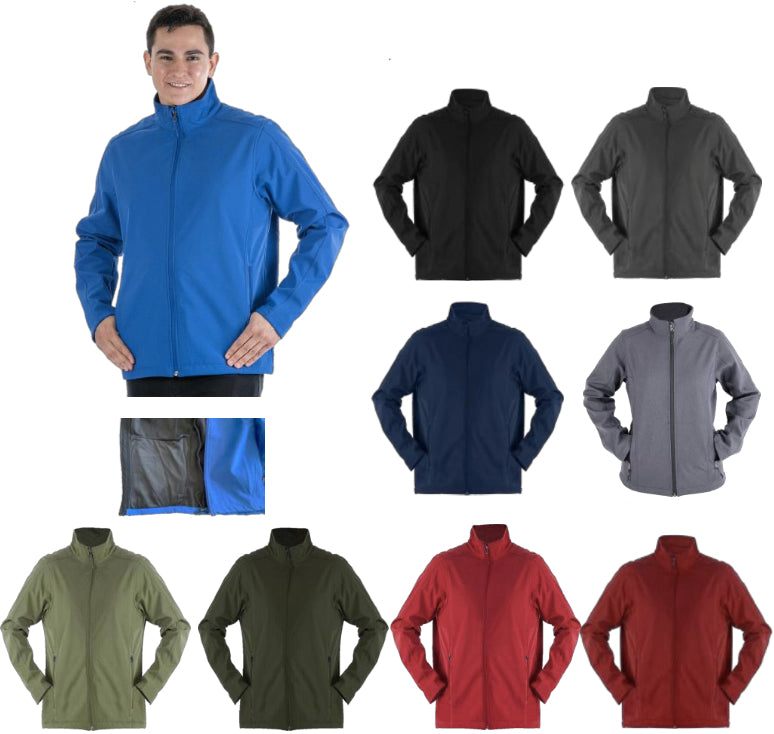 Men's Microfleece Soft Shell Jackets w/ Lined Core & Zip-Up Pockets - Choose Your Color(s)