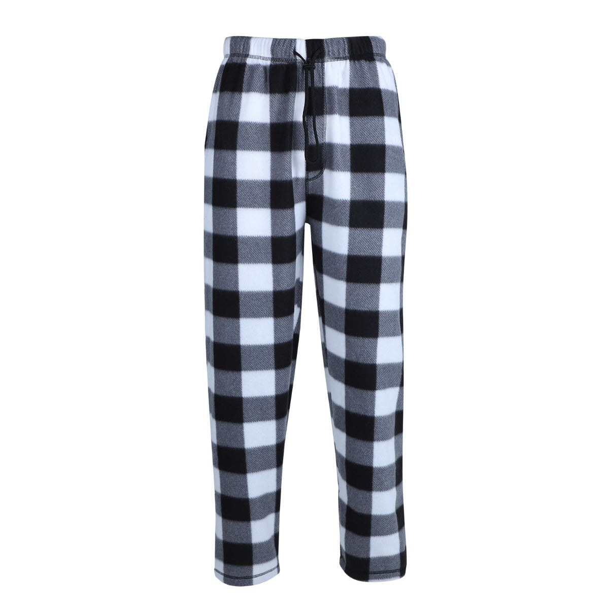 Men's Plaid Flannel Pajama Pants - White & Black - Sizes Small-2XL
