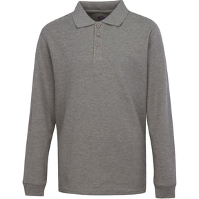 Boy's School Uniform Long-Sleeve Shirts - Heathered Grey - Choose Your Sizes (3/4-18/20)