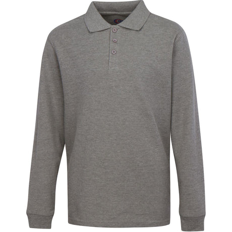 Boy's School Uniform Long-Sleeve Shirts - Heathered Grey - Choose Your Sizes (3/4-18/20)