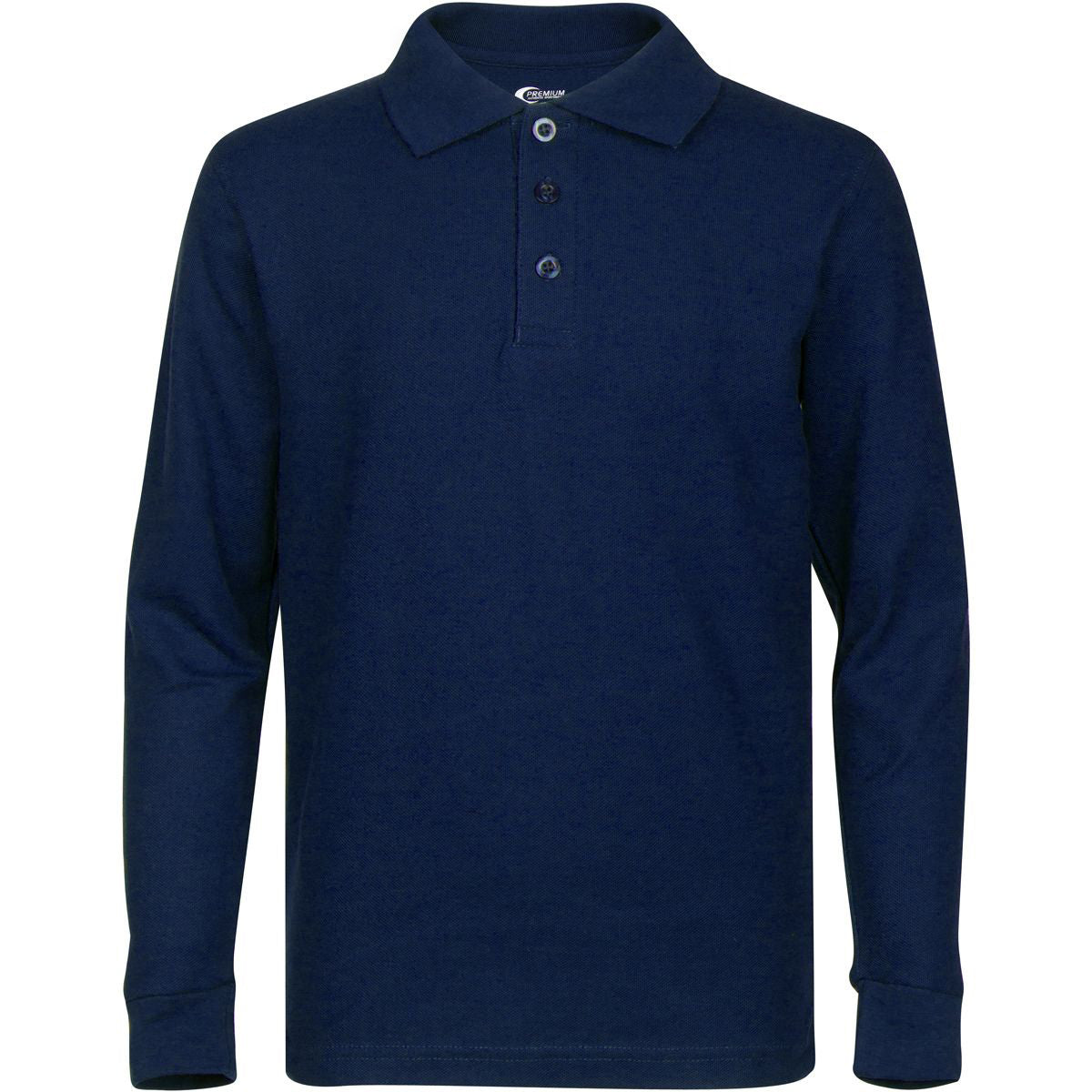 Boy's School Uniform Long-Sleeve Shirts - Navy - Choose Your Sizes (3/4-18/20)