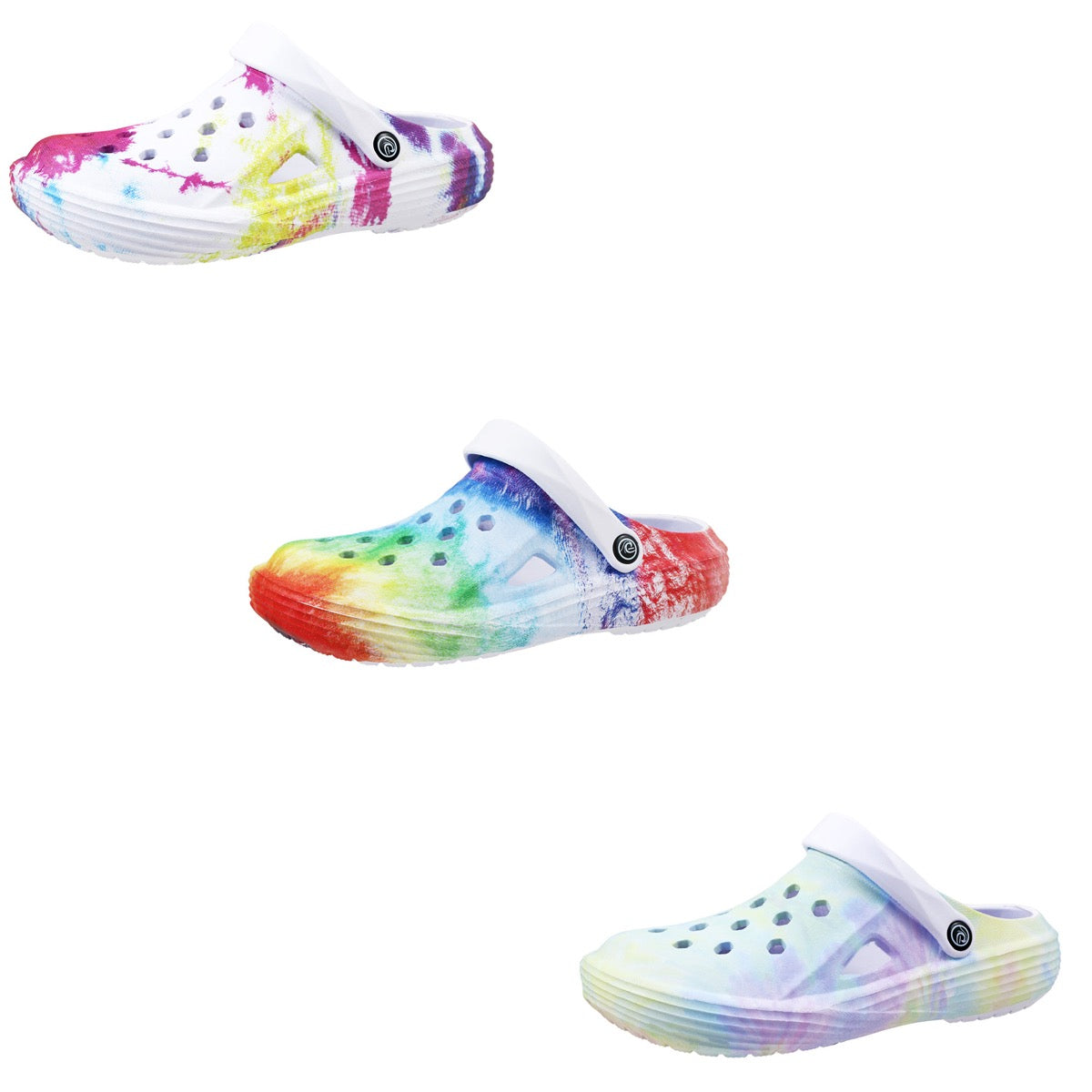 Women's Vented Tone Tone Bubble Clogs w/ Adjustable Heel Strap - Choose Your Color(s)