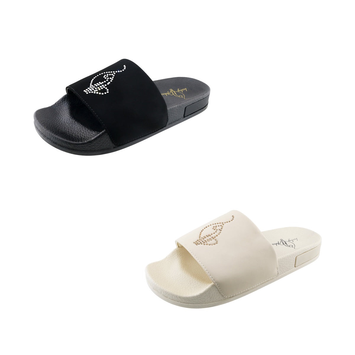 Women's Barbados Slide Sandals w/ Embroidered Gems - Choose Your Color(s)