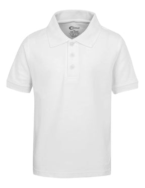 Boy's School Uniform Short Sleeve Polo Shirts - White - Choose Your Sizes (2/3-18/20)