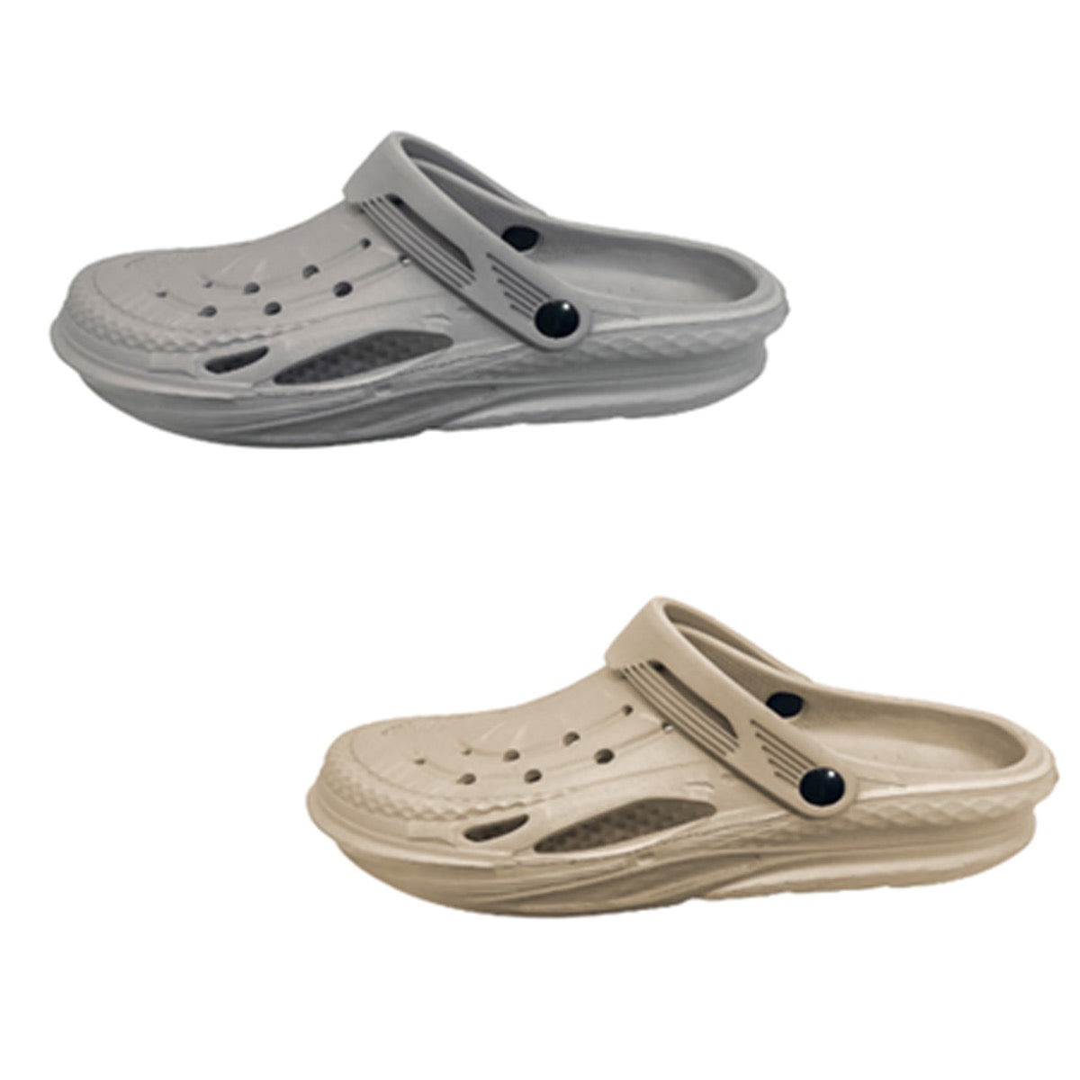 Men's Vented Athletic Clogs w/ Adjustable Heel Strap - Choose Your Color(s)
