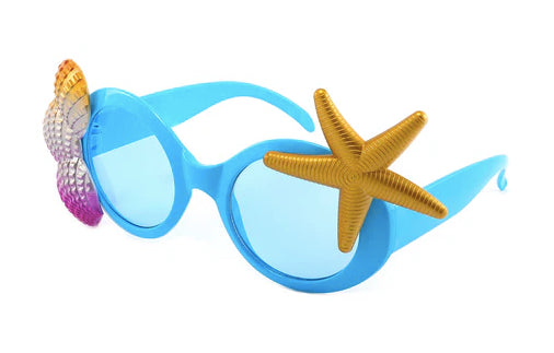 Seashell & Starfish Embroidered Novelty Party Glasses