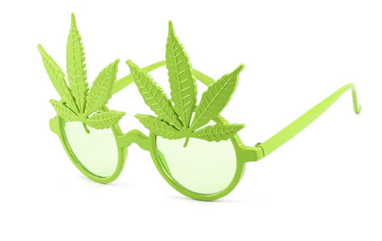 Marijuana Leaf Novelty Party Glasses