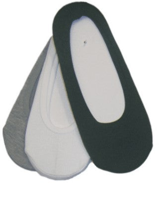 Women's No-Show Ped Sock Footliners - Black, Grey, & White - Size 9-11 - 3-Pair Packs