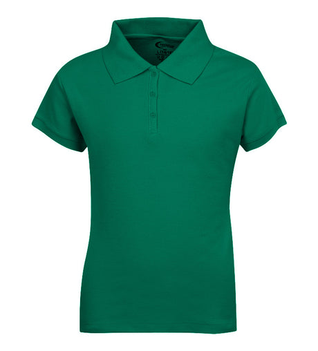 Junior Ladies School Uniform Short Sleeve Polo Shirts - Kelly Green - Choose Your Sizes (Small-2X)
