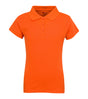 Junior Ladies School Uniform Short Sleeve Polo Shirts - Orange - Choose Your Sizes (Small-2X)