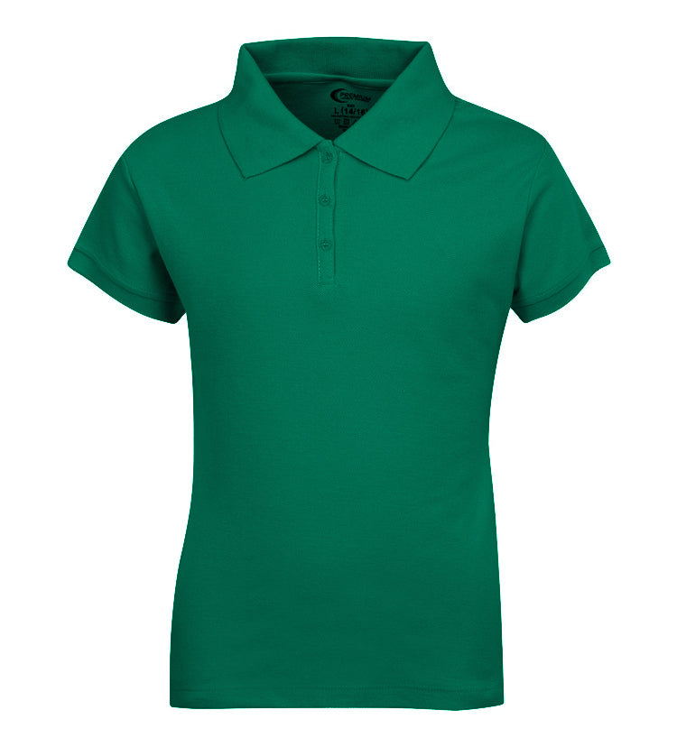 Girl's School Uniform Short Sleeve Polo Shirts - Kelly Green - Choose Your Sizes (3/4-18/20)