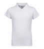 Girl's School Uniform Short Sleeve Polo Shirts - White - Small