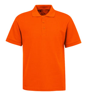 Boy's School Uniform Short Sleeve Polo Shirts - Orange - Choose Your Sizes (2/3-18/20)