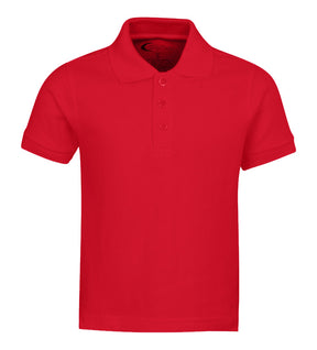 Boy's School Uniform Short Sleeve Polo Shirts - Red - Choose Your Sizes (2/3-18/20)