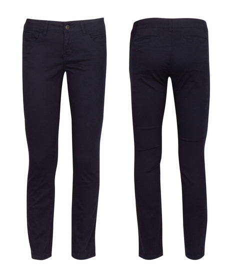 Little Girl's Active Flex School Uniform Skinny Trousers- Navy Blue - Choose Your Sizes (1-13)