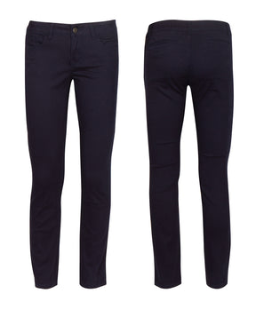 Girl's Active Flex School Uniform Skinny Trousers- Navy Blue - Choose Your Sizes (1-13)
