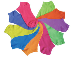 Women's Plus Size No Show Novelty Socks - Rainbow Colors - 10-Pair Packs - Size 10-13