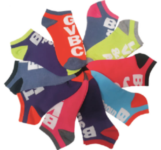 Women's Plus Size No Show Novelty Socks - Two Tone Letter Print - 10-Pair Packs - Size 10-13