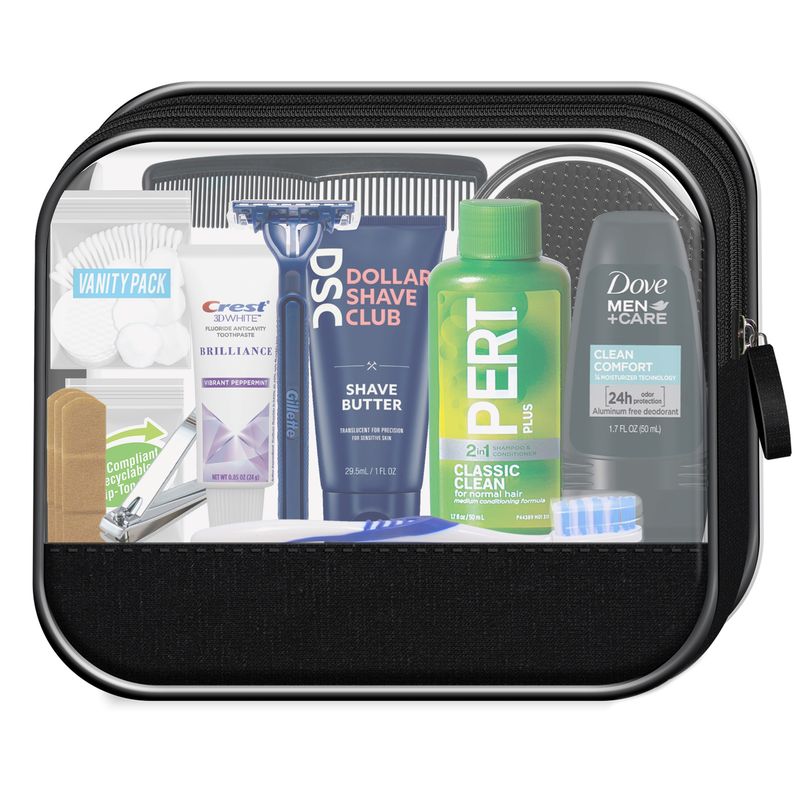 16 PC. Men's Super Deluxe Travel Kit