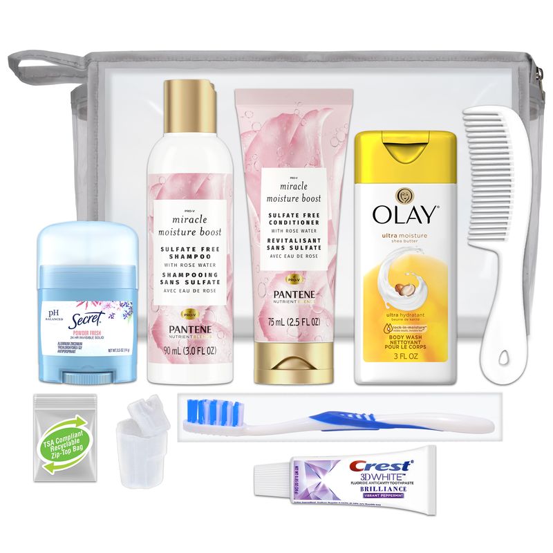 10 PC. Women's Deluxe Kit Featuring: Pantene Sulfate Free Hair Care Products