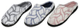 Women's Microsuede Clog Slippers w/ Wave Pattern Print
