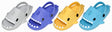 Children's Slide Sandals w/ Embroidered Shark & Adjustable Heel Strap