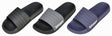 Men's Vented Barbados Slide Sandals w/ Embroidered Sport Embellishment & Soft Footbed