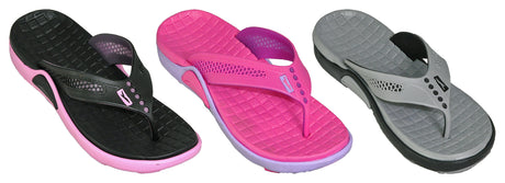 Women's Sport Flip Flops - Assorted Colors - Sizes 5/6-10/11