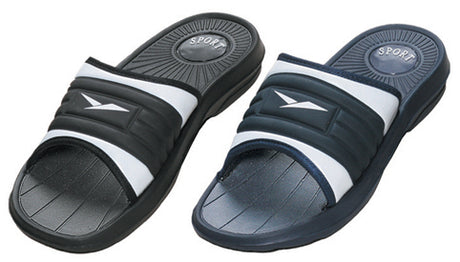 Men's EVA Sport Slide Sandals w/ Massage Footbed - Assorted Colors - Sizes 7-13