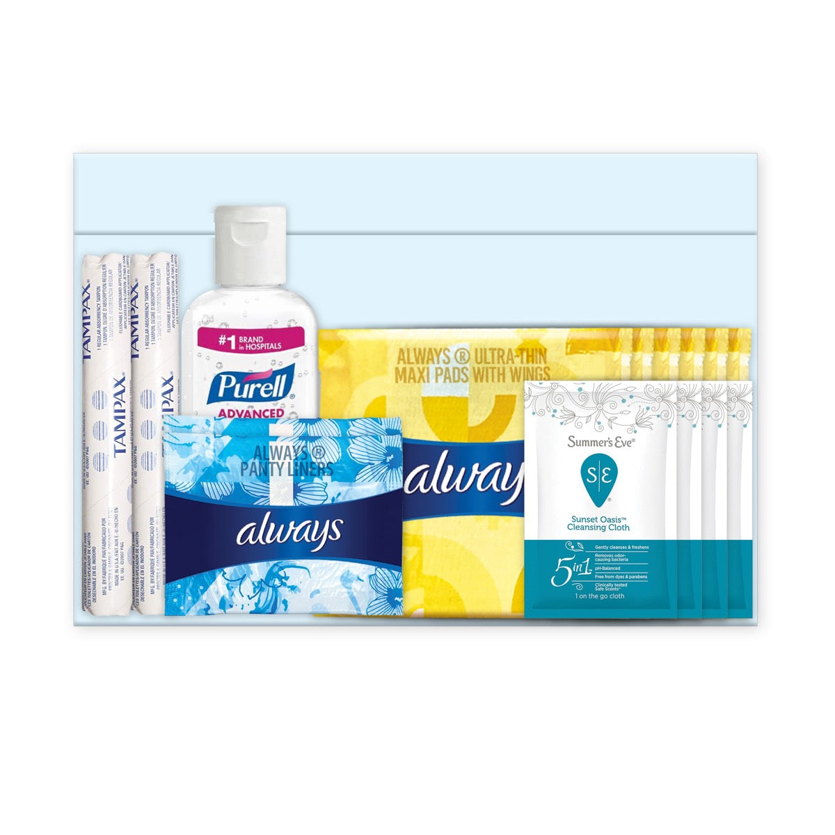 16 PC. Women's 16pc Feminine Care & Hygiene Travel Kit