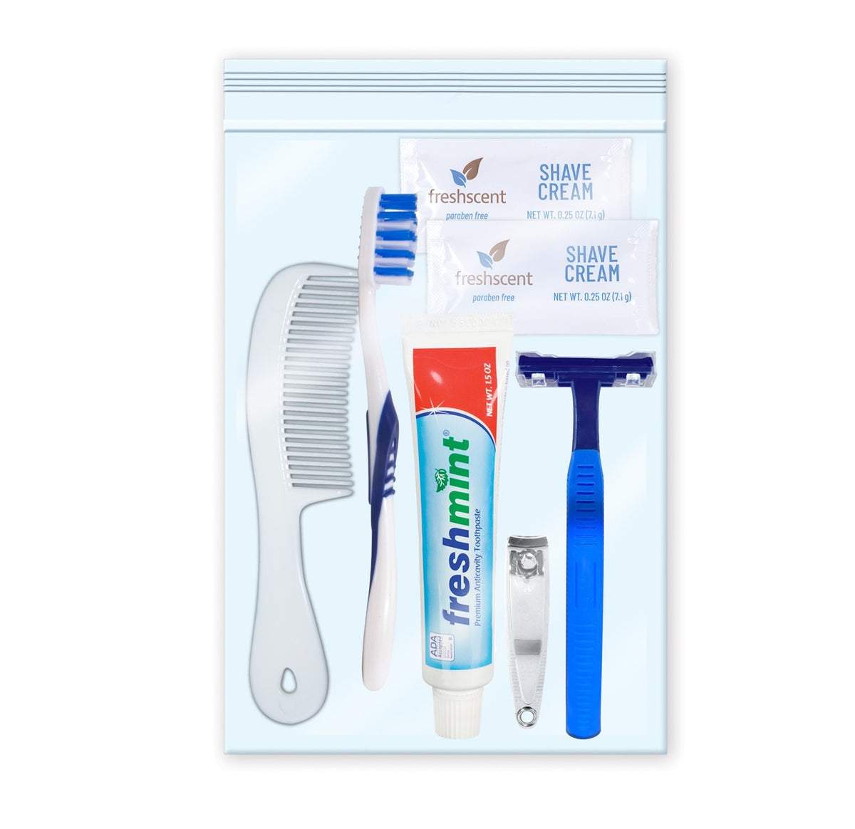 8 PC. Men & Women Personal Shaving & Hygiene Travel Kit