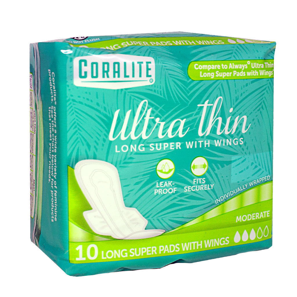 Coralite Ultra Thin Maxi Pads - 10-Packs