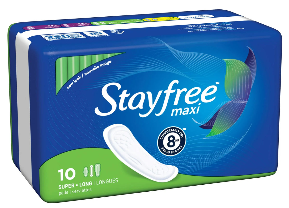 Stayfree Super Maxi Pads - 10-Packs