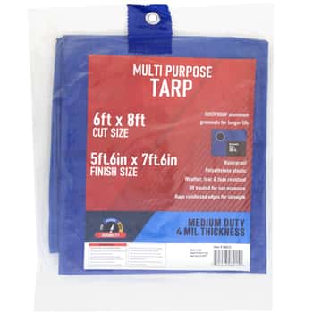 Tarp 5.6x7.6 Blue 4mil Weather Resistant In Pdq