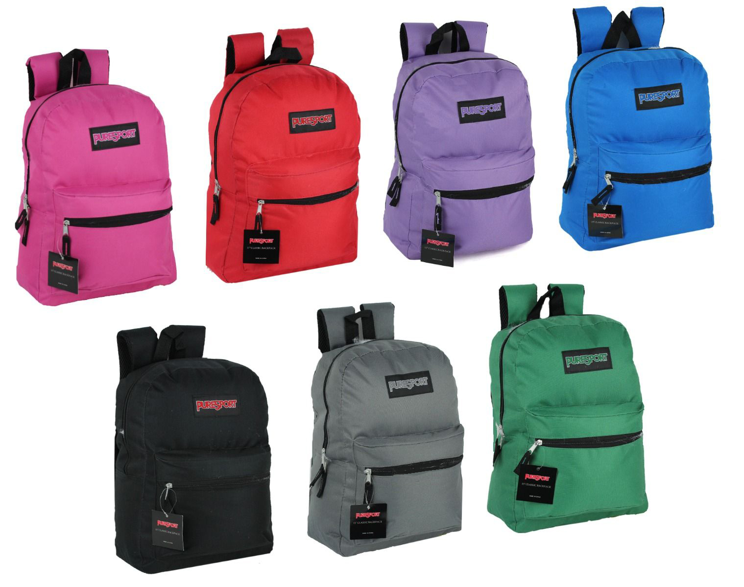 17 Classic PureSport Backpacks Choose Your Colors ErosWholesale