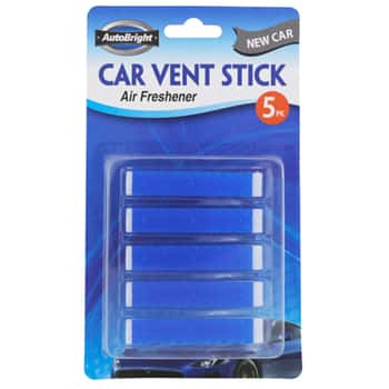 Air Freshener New Car Scentcar Vent Stick 5pk Carded