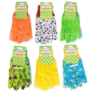 Garden Glove Kids 6ast 3prints/3 Solids L&g Tcd