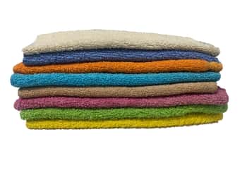 Heavy 1.25lb Washcloth w/ Hem Stitch - Assorted Colors - 12-Packs