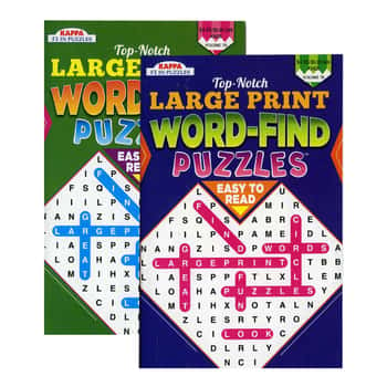 Kappa Top Notch Large Print Word Finds Puzzle Book
